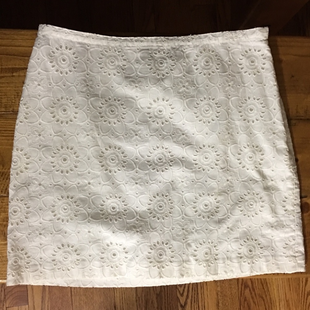 Madewell mini skirt eyelet white